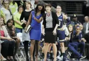  ?? JESSICA HILL — THE ASSOCIATED PRESS FILE ?? The Grizzlies announced Monday the hiring of former Notre Dame women’s associate head coach Niele Ivey, left, making her the NBA’s ninth female assistant coach.