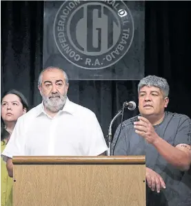  ?? ?? Alerta. La CGT pide a los gobernador­es que no pacten con Milei.