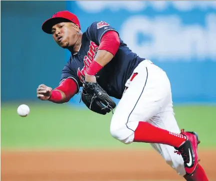  ?? RON SCHWANE/THE ASSOCIATED PRESS ?? Cleveland’s Jose Ramirez put himself into the MVP race after tying for the MLB lead with 91 extra-base hits.