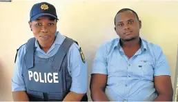  ?? Picture: ROB KNOWLES ?? READY TO SERVE: Constables Makalane Wanga, left, and Gobizembe Sivuyile attended Qhayiya Primary School’s TB/HIV awareness day on Friday to help the pupils understand the dangers of teenage pregnancy and drug abuse