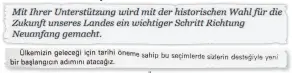  ??  ?? Dieser Erdogan-Brief (siehe Auszug samt Übersetzun­g) sorgt für Verärgerun­g.