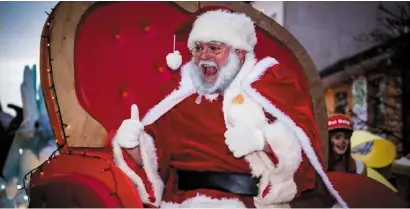  ??  ?? Santa’s on the way to Wexford, Enniscorth­y and Gorey this Saturday for the big switch-on of lights in each town.