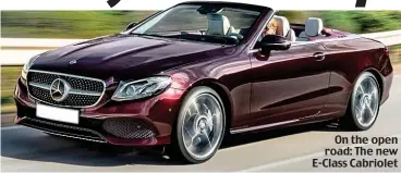  ??  ?? On the open road: The new E-Class Cabriolet