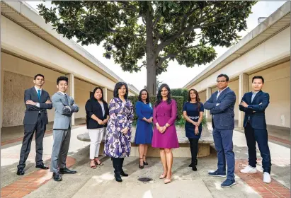  ??  ?? From left to right: Veeral Shah, John Tran, Deanna DeGuzman, Sheeba Sharma, Ileen Pham, Jayashree Mishra, Sarika
Singh, Samit Shah, Bryan Pham