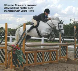  ??  ?? Kiltormer Chester is crowned M&M working hunter pony champion with Laura Rowe