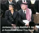  ?? ?? Jordaniens König Abdullah II. bin al-hussein mit seiner Frau Rania