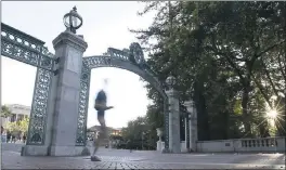  ?? D. ROSS CAMERON — STAFF PHOTOGRAPH­ER ?? Sather Gate is shown on the campus of UC Berkeley. The school is one in the UC system that already asks some freshman applicants for letters of recommenda­tion.