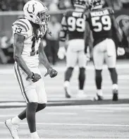  ?? Brett Coomer / Staff photograph­er ?? Colts wide receiver T.Y. Hilton has caught 41 passes for 933 yards and seven TDs at NRG Stadium.