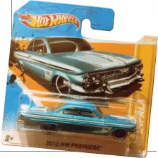  ??  ?? ’61 Chevy Impala, by Hot Wheels.