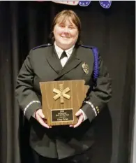  ?? SUBMITTED ?? Misty West of Searcy, an EMT at Northstar EMS in Searcy, is the Arkansas EMT Associatio­n EMT of the Year. She received her award during the associatio­n’s annual banquet at the Embassy Suites in Hot Springs on Aug. 4. West has been an EMT for four years.