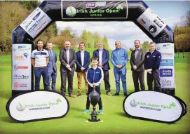  ??  ?? Ollie McEvoy launches this year’s Flogas Junior Open Golf Series