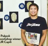  ??  ?? Pukpok workshop winner JR Capili