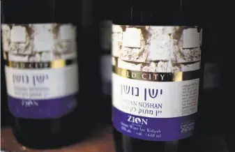  ?? Ariel Schalit / Associated Press ?? Relations between the European Union and Israel worsened when the 28-nation bloc decided to label products made in West Bank settlement­s, such as this wine.