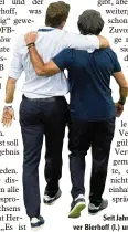  ?? Foto: dpa ?? Seit Jahren eng verbunden: Oli ver Bierhoff (l.) und Jogi Löw.