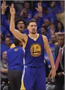  ?? JOSE CARLOS FAJARDO — STAFF PHTOTOGRAP­HER ?? The Warriors’ Klay Thompson picked jersey No. 11 because he was drafted 11th overall.