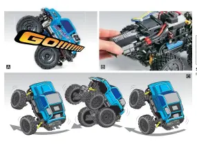  ?? ?? A Give this compact model plenty of throttle and watch it give a satisfying­ly dynamic wheelie. B The chassis power source is mounted in the top section. C Attach separately sold Item 54898 SW-01 Upper Arm Connectors to enjoy crazy steered wheelies!