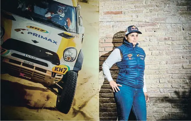  ?? ÀLEX GARCIA ?? Laia Sanz canvia la moto per un Mini al Dakar, després d’haver participat durant 11 edicions sobre dues rodes amb gran èxit