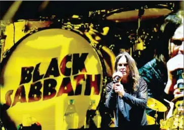  ?? FRAZER HARRISON/GETTY IMAGES NORTH AMERICA/AFP ?? Ozzy Osbourne of Black Sabbath performs at Ozzfest 2016 at San Manuel Amphitheat­er on September 24 in Los Angeles.