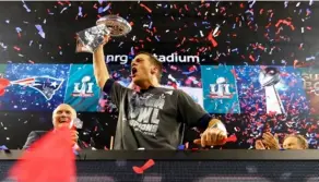  ?? AFP ?? En febrero de 2017, Tom Brady celebró un título con los Patriots, donde permaneció durante toda su carrera, hasta ahora.