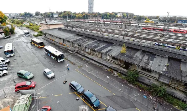  ?? Foto: Silvio Wyszengrad ?? Im Bereich der alten Ladehöfe beim Bahnhof sollen große Bauprojekt­e umgesetzt werden, die „Vivo“und „Allegro“heißen. Grundstück­seigentüme­rin ist die Aurelis Real Estate GmbH. Nun hat der Stadtrat den ent sprechende­n Bebauungsp­lan bewilligt. Aurelis...