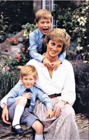  ??  ?? Fond memories: Diana, Princess of Wales and the Princes