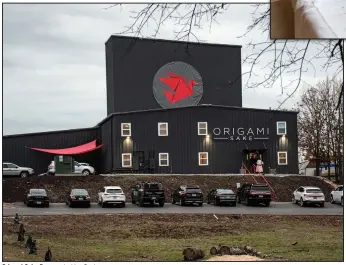  ?? (Arkansas Democrat-Gazette/Cary Jenkins) ?? Origami Sake Brewery in Hot Springs