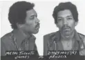  ??  ?? Jimi Hendrix’s booking mug shots with then-Metropolit­an Toronto police from his May 3, 1969, arrest.