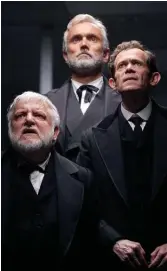  ??  ?? Boom to bust: Simon Russell Beale, Ben Miles, Adam Godley in The Lehman Trilogy