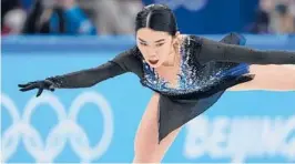  ?? DAVID J. PHILLIP/AP ?? Chen competes in the women’s short program Tuesday in Beijing.