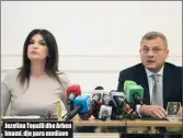  ??  ?? Jozefina Topalli dhe Arben Imami, dje para mediave