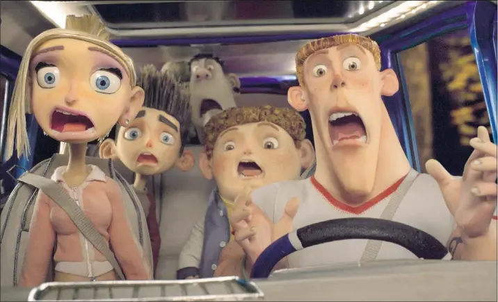 ?? FOCUS FEATURES ?? Mitch, front right, a character in ParaNorman voiced by Casey Affleck, is revealed to be gay in a casual reference during the film.