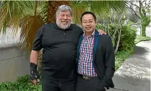  ?? PHOTOS: SUPPLIED ?? Apple co-founder Steve Wozniak, left, advised Kiwi health-tech entreprene­ur Sheng Chiong Hong to focus on a couple of opportunit­ies.