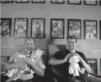  ?? Tribune News Service ?? n Portrait of Dan Harmon, left, and Justin Roiland, right, creators of the cult TV series “Rick and Morty” pose at their studio in Burbank, Calif.