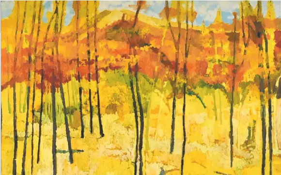  ?? COURTESY PHOTO ?? “Fall Colors Taos Mountain”, oil on canvas, 48” X 72”