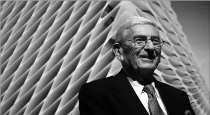  ?? AP PHOTO/JAE C. HONG ?? In this 2011 file photo, Billionair­e Eli Broad attends the unveiling of the Broad Art Foundation contempora­ry art museum designs in Los Angeles.