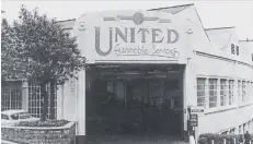  ??  ?? The United Vernon Road bus depot main entrance. The entrance for single decker buses was down the hill on the right.