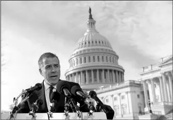  ?? JOSE LUIS MAGANA / ASSOCIATED PRESS ?? Hunter Biden, son of President Joe Biden, talks to reporters Wednesday at the U.S. Capitol in Washington. Hunter Biden lashed out at Republican investigat­ors who have been digging into his business dealings, insisting outside the Capitol he will only testify before a congressio­nal committee in public.