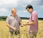  ?? ?? Ja!-Natürlich-Bio-Landwirte: Alois und Florian Pessenlehn­er.