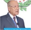  ??  ?? Arab League Secretary General Ahmad Abul-Gheit speaks during the event.