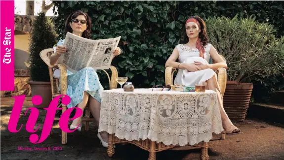  ??  ?? EMILIA Fox as Valerie Profumo, left, in a scene from the six-part drama series, The Trial of Christine Keeler.