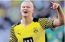  ?? EPA ?? THE signing of Erling Haaland would end Manchester City’s long search for a specialist centre-forward to replace record goal-scorer Sergio Aguero, who left last year. | FRIEDEMANN VOGEL