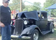  ??  ?? ■ If this little 1934 black pickup looks as if it wants to be your friend, Larry Wells of Linden will be glad to accept an offer. He’s the owner and caretaker for this all-original Dodge Brothers model.