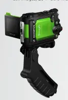  ??  ?? The TG-Tracker comes with a steady grip attachment to help you shoot smooth handheld footage.