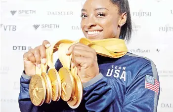  ?? AFP ?? La gimnasta estadounid­ense Simone Biles.