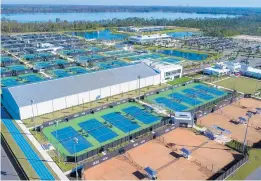  ?? USTA ?? An aerial view of the USTA National Campus in Lake Nona, which avoided $1 million a year in property taxes through a tax break meant for charities.