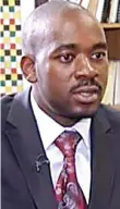  ??  ?? Mr Nelson Chamisa