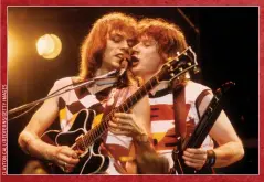  ??  ?? ABOVE: STEVE HOWE AND GEOFF DOWNES LIVE WITH ASIA AT THE WARFIELD THEATER IN SAN FRANCISCO, MAY 22, 1982.