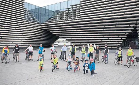  ?? ?? Groups, families and individual­s cycled their own routes, helping to raise more than £18,000 for charity and smashing previous years’ totals.
