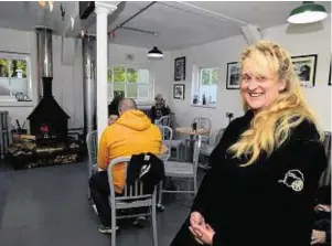  ??  ?? Elaine Bunce in the coffee shop at Eden Watermill