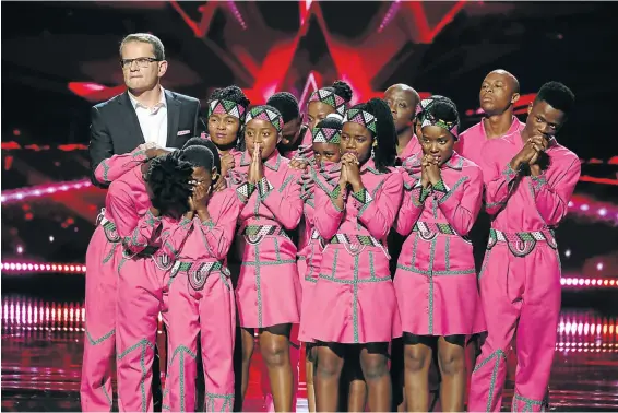  ?? Picture: Trae Patton/NBC/NBCU Photo Bank via Getty Images ?? The Ndlovu Youth Choir, led by conductor Ralf Schmitt, were stunned when they wowed the judges and made the semifinals of ‘America’s Got Talent’. No less stunning were the costumes and beadwork they wore, all of which were made by members of their community in Moutse village in Limpopo.